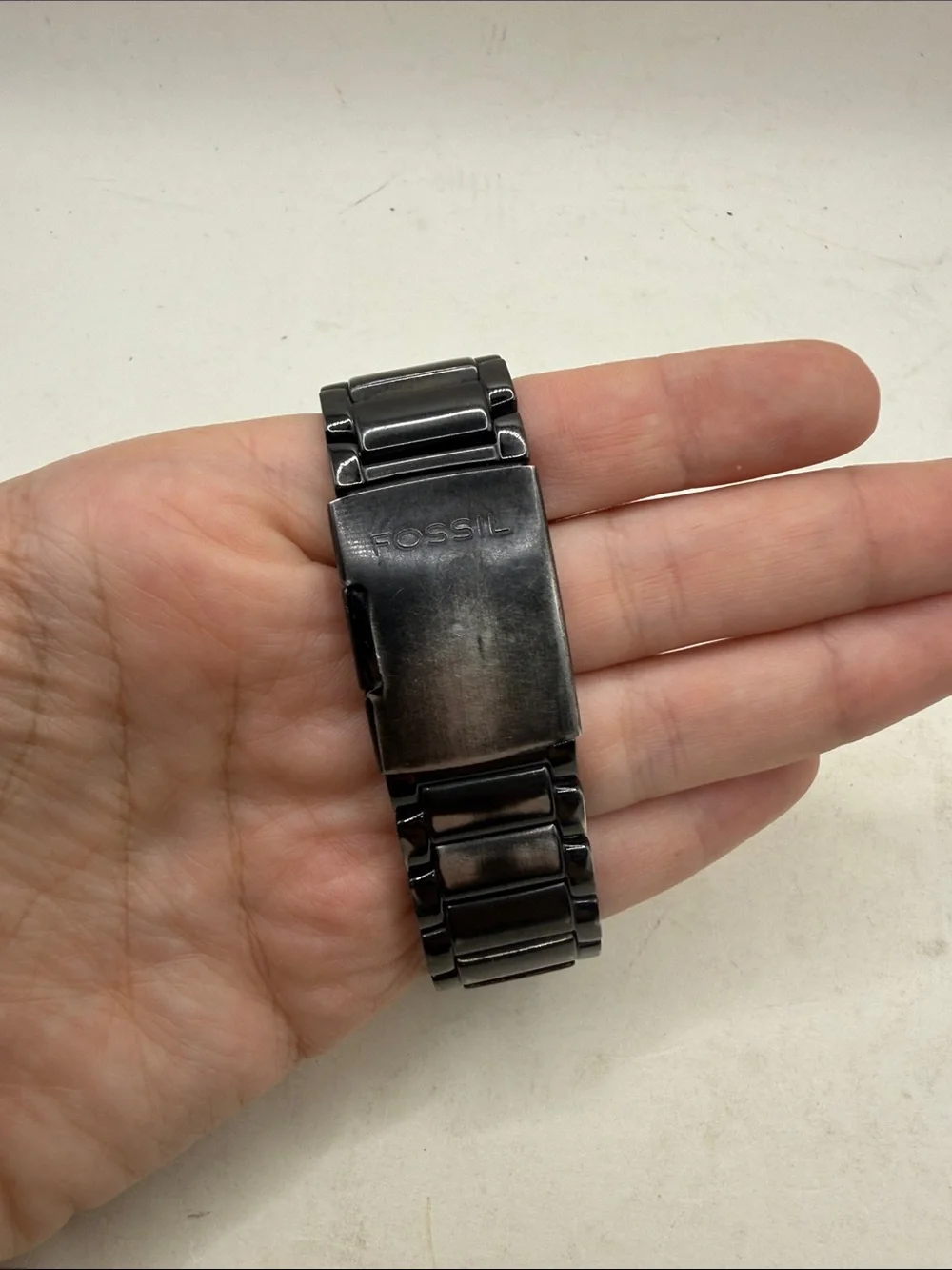 Fossil Arkitekt FS4123 Mens Black Plated Chronograph Quartz Watch Stainless READ
